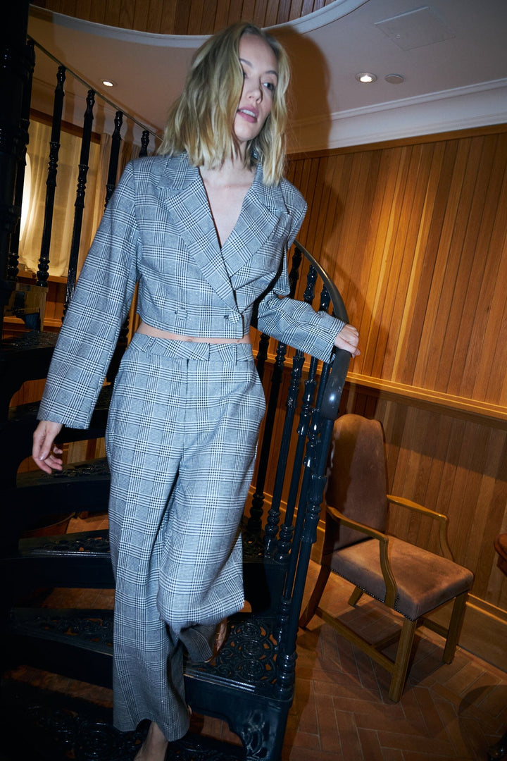 Cras - Nate Blazer C581 - 9993 Black Silver Check Blazere 