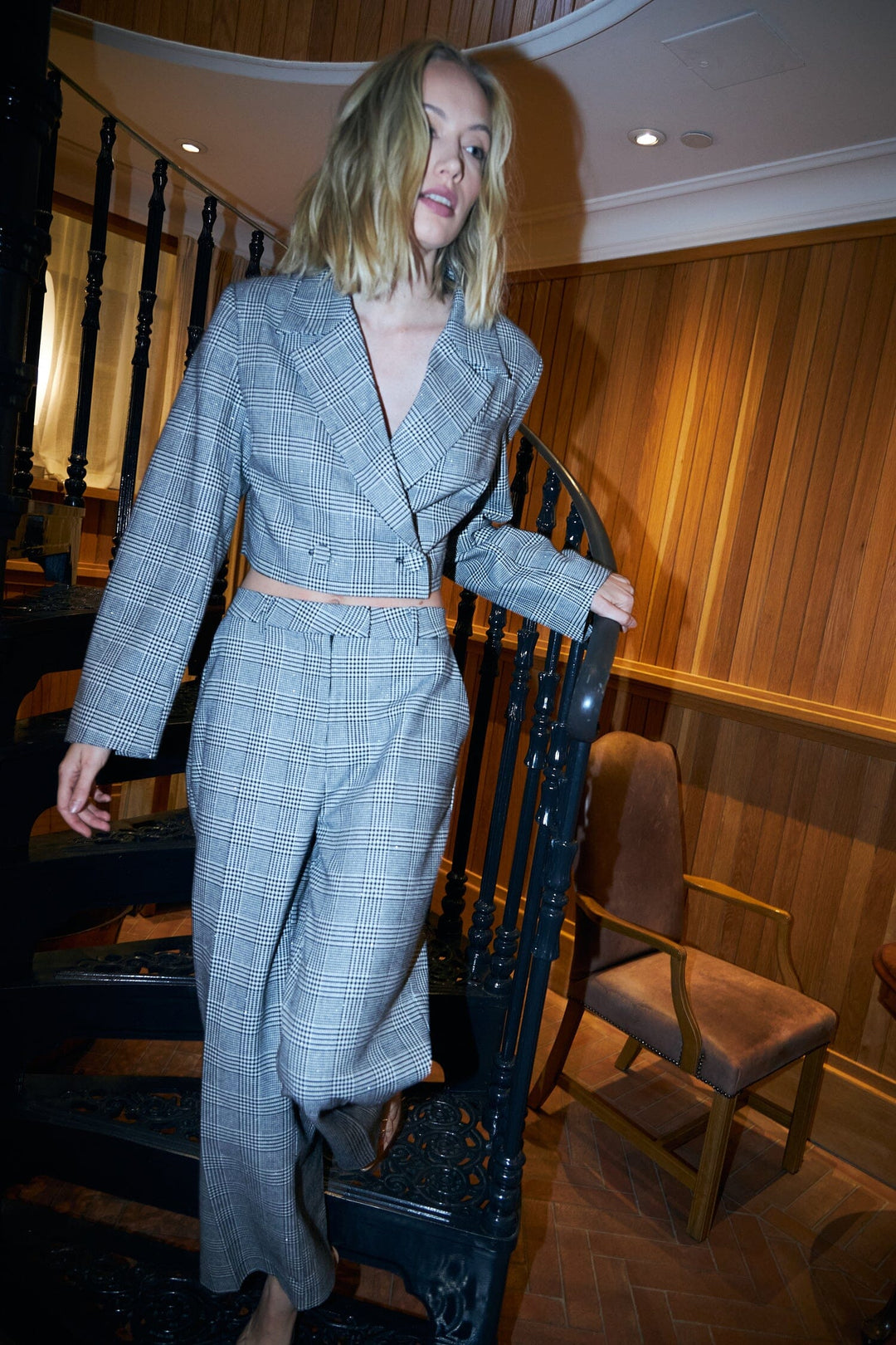 Cras - Nate Blazer C581 - 9993 Black Silver Check Blazere 