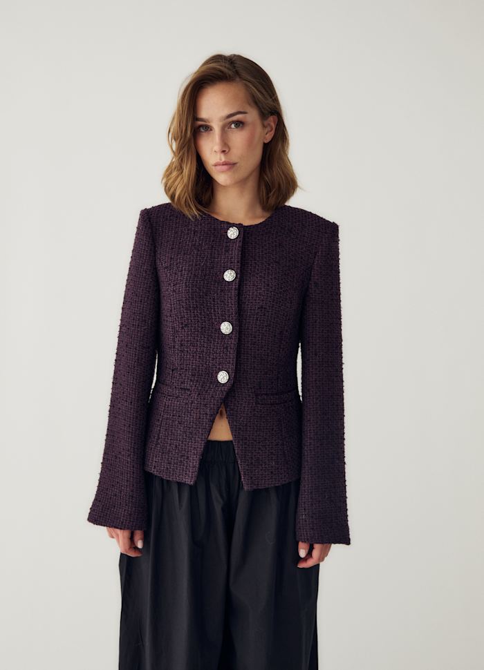Noella - N-Kasaundra Ls Blazer 17180002 - 473 - Dark Plum