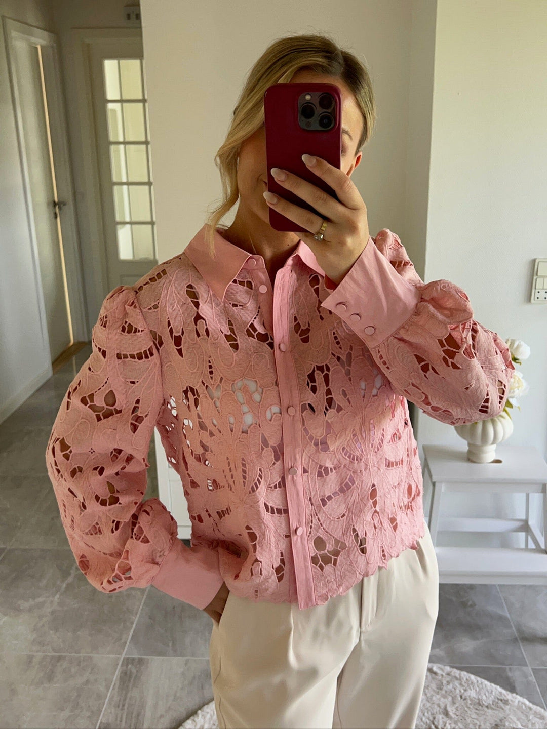 Dear Molly - Birthe Shirt - Pink Skjorter 
