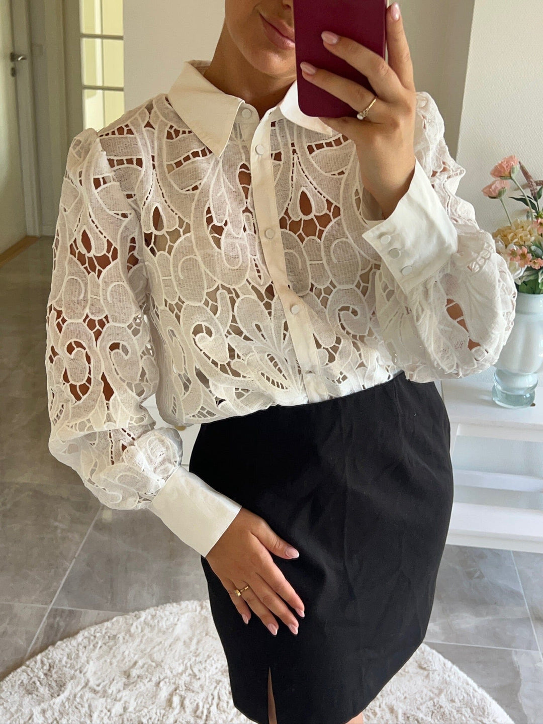Dear Molly - Birthe Shirt - White Skjorter 