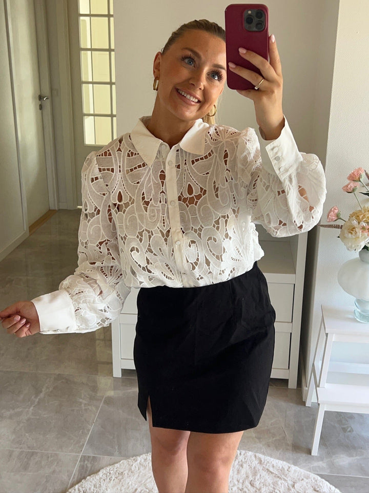 Dear Molly - Birthe Shirt - White Skjorter 