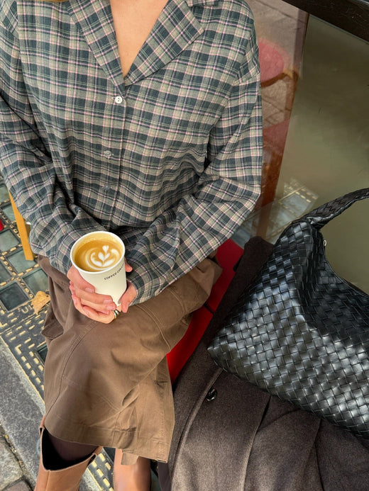 Dear Molly - Check Shirt Ch145042f - Pink Green Checker Skjorter 