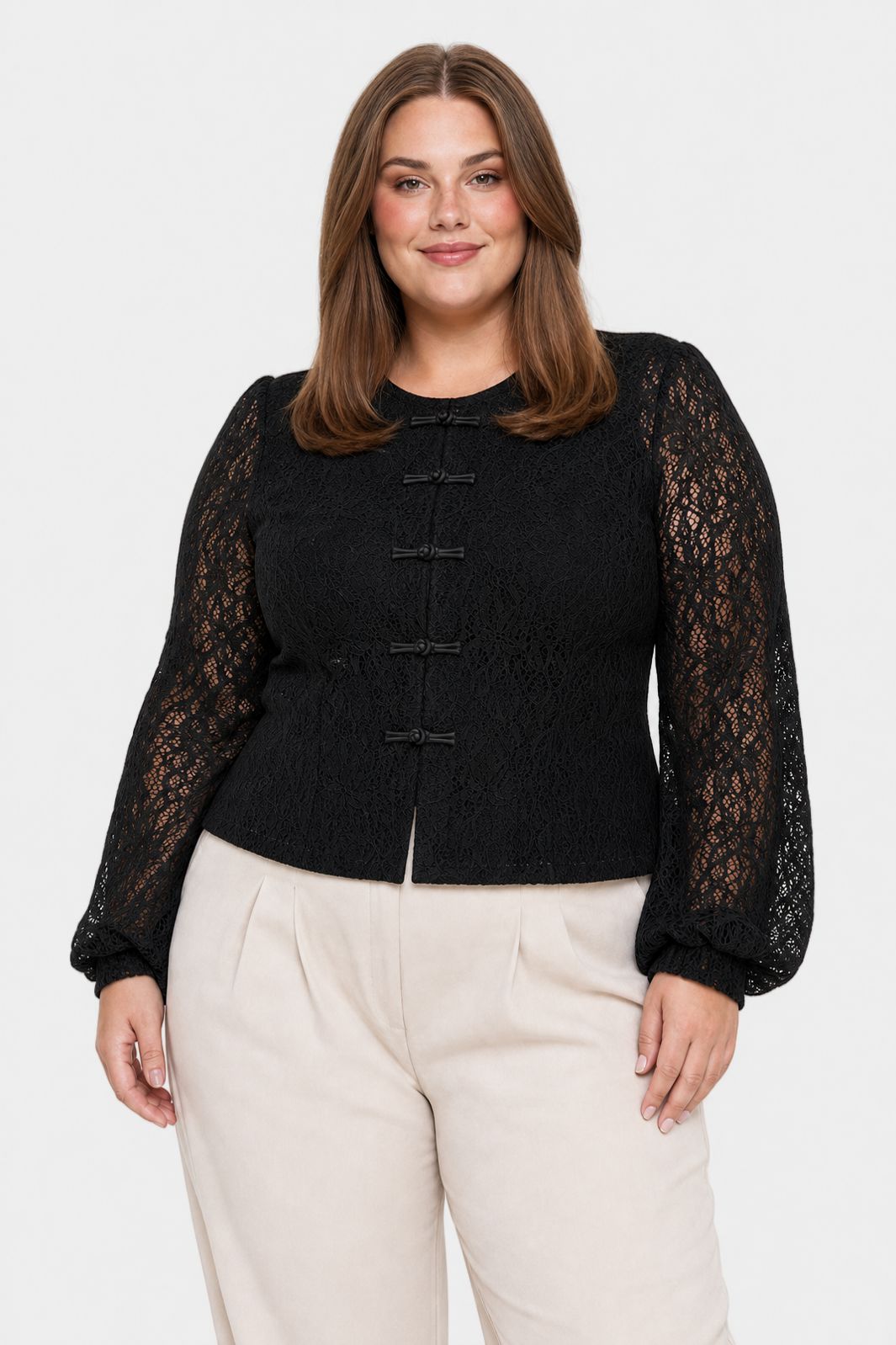 Dear Molly - Blondebluse Ch171496b - Sort - XXL