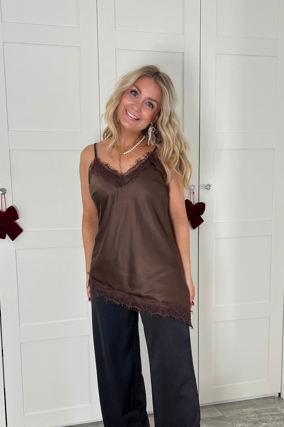 Dear Molly - Lace Top - Brown 