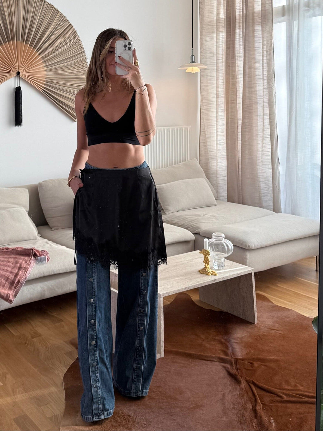 Dear Molly - Lace Wrap Skirt - Black Nederdele 