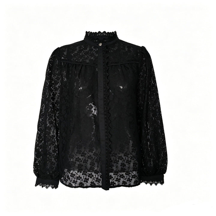 Dear Molly - Leah Lace Shirt 137099B - Black Skjorter 