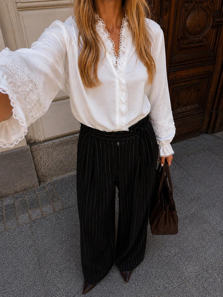 Dear Molly - Lise Pant Pants Ch165147c - Black Stripe Bukser 