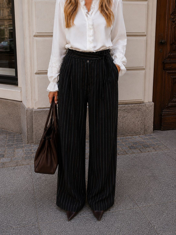 Dear Molly - Lise Pant Pants Ch165147c - Black Stripe Bukser 