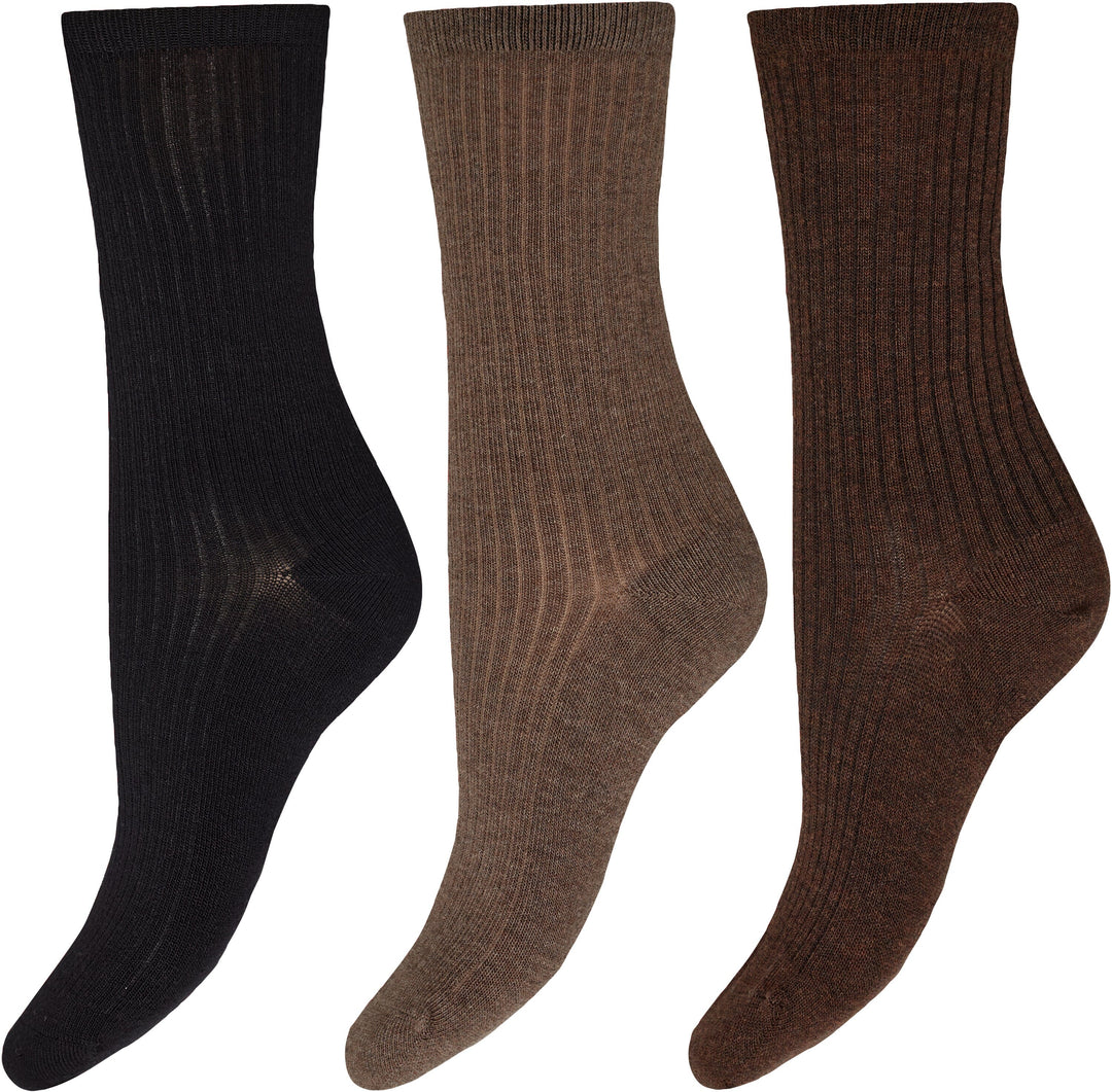 Decoy - 3-Pack Ankle Sock Bamboo 21345-75 - 10094 - Multifarvet Strømper 