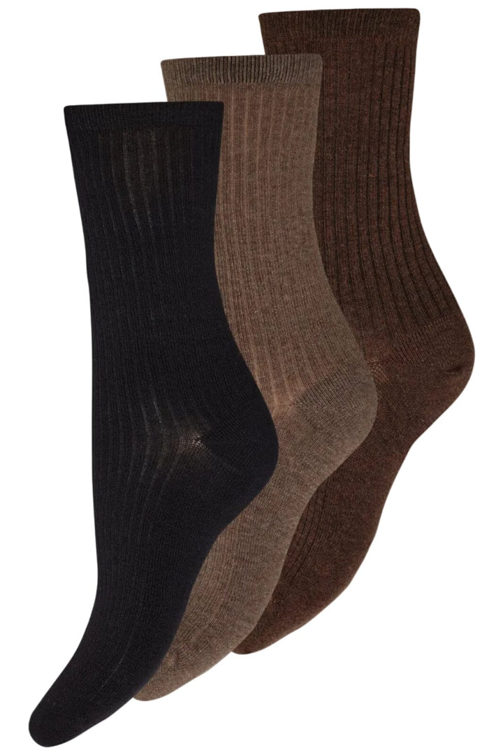 Decoy - 3-Pack Ankle Sock Bamboo 21345-75 - 10094 - Multifarvet Strømper 