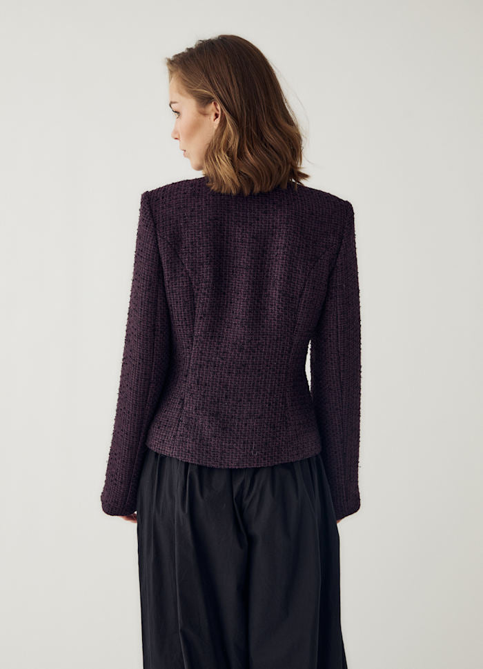 Noella - N-Kasaundra Ls Blazer 17180002 - 473 - Dark Plum