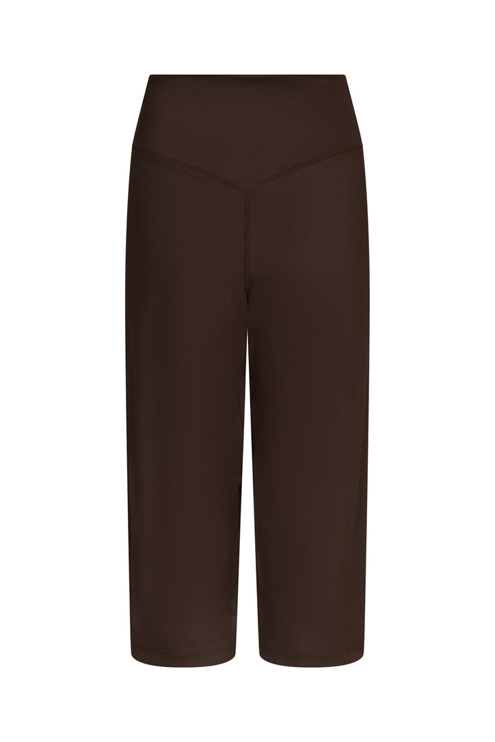 Neo Noir - Lauri Wide Capri Pants 171241 - 676 - Dark Brown