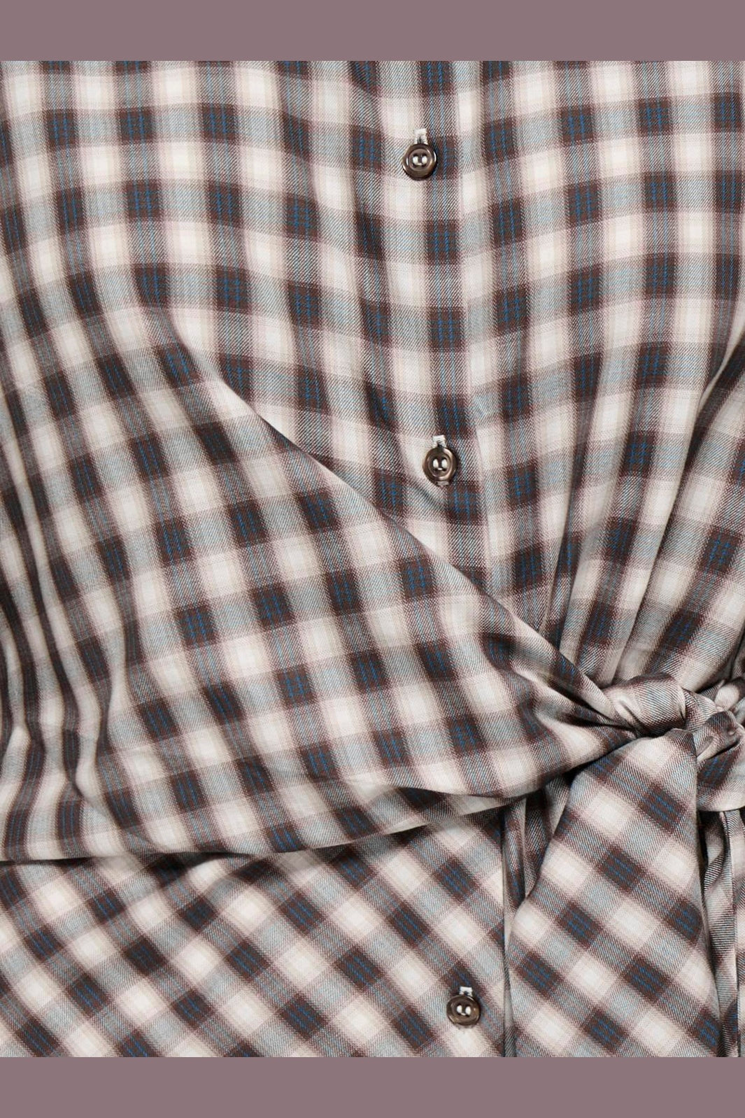 Only - Onlnola Ls Check Wrap Shirt - 5232776 Malt Ball White/Blue