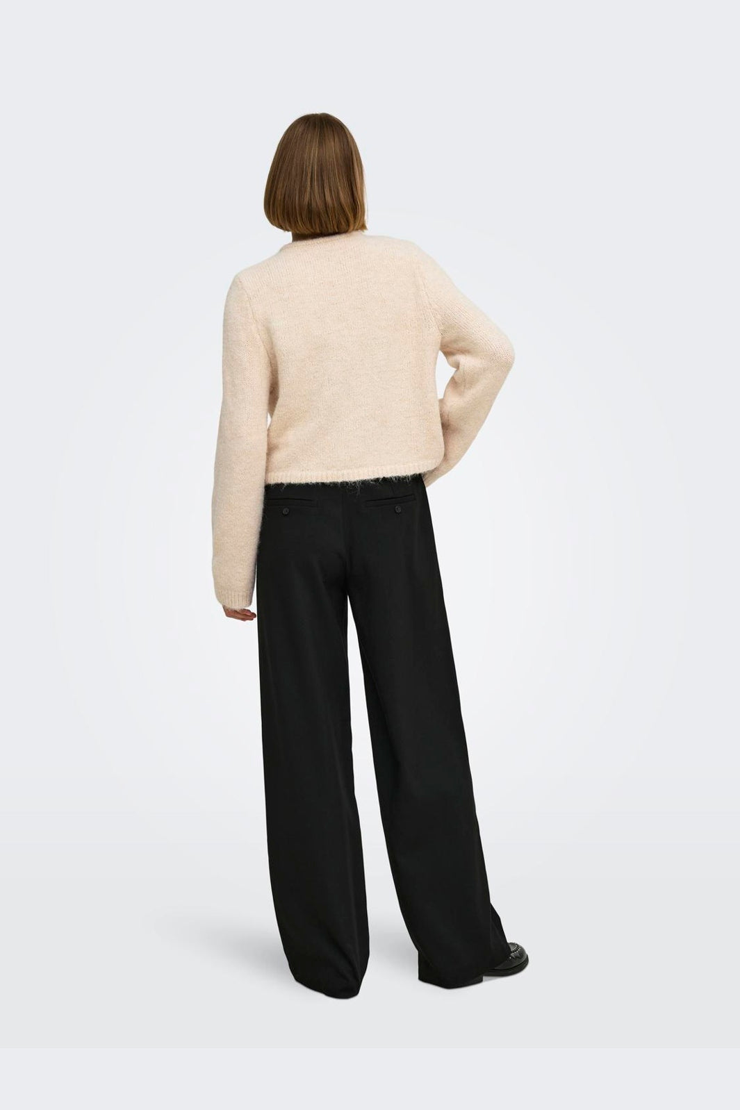 Only - Onlzaggie Ls Button Cardi Cc Knt - 5101282 Birch Mel/Pearl Button