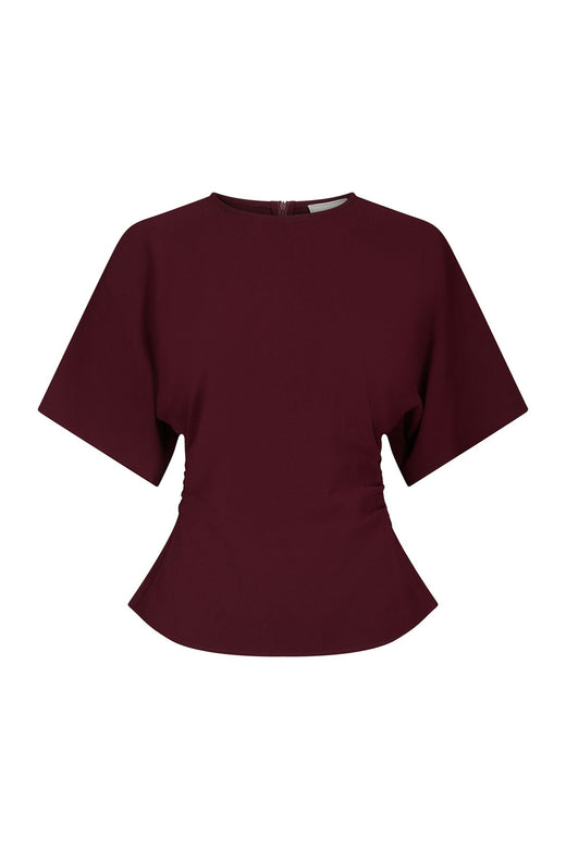 Neo Noir - Miriel Drape Blouse 170119 - 182 - Plum
