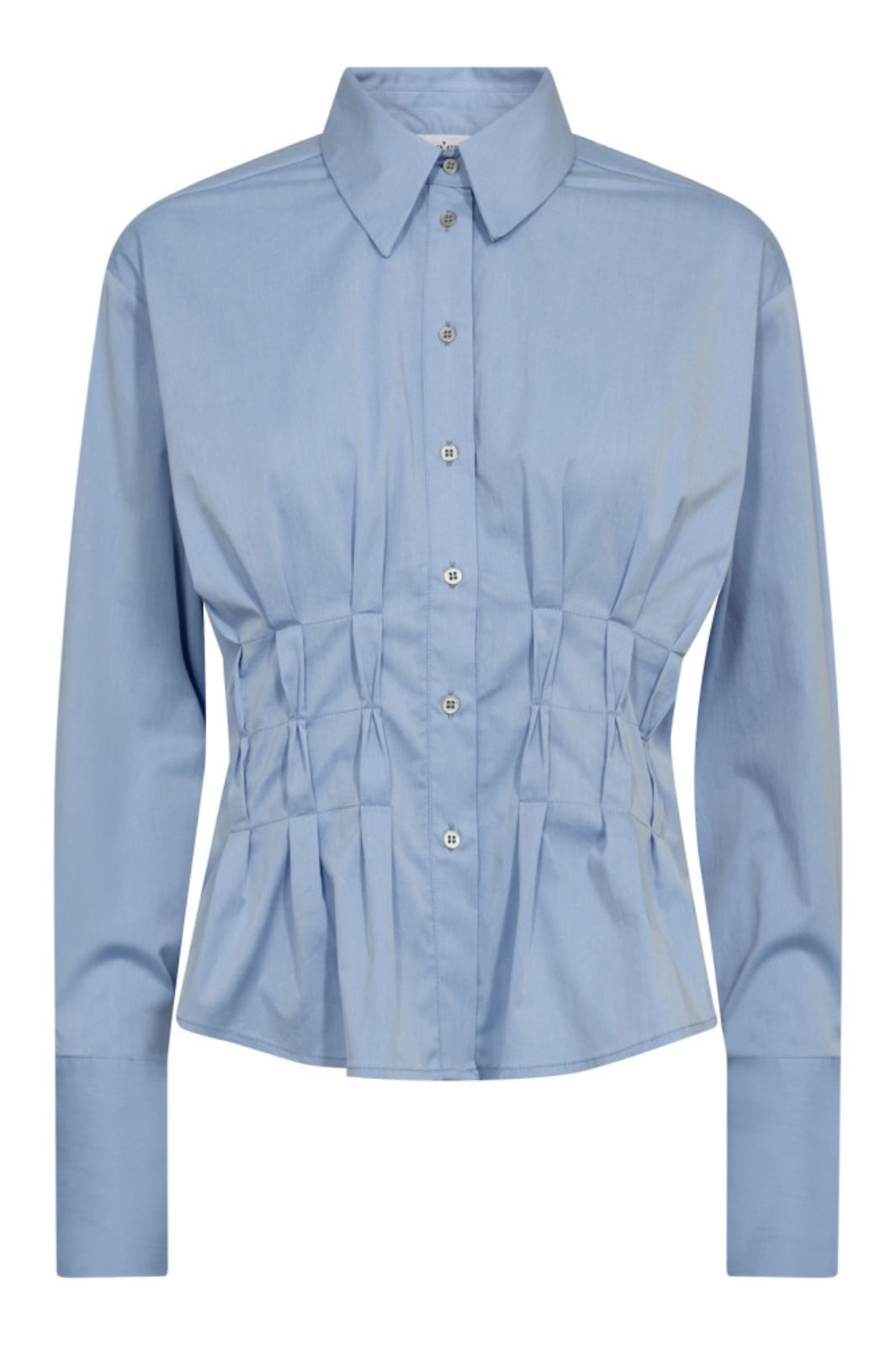 Co´Couture - Poppycc Pleat Waist Shirt 35174 - 23 - Pale Blue