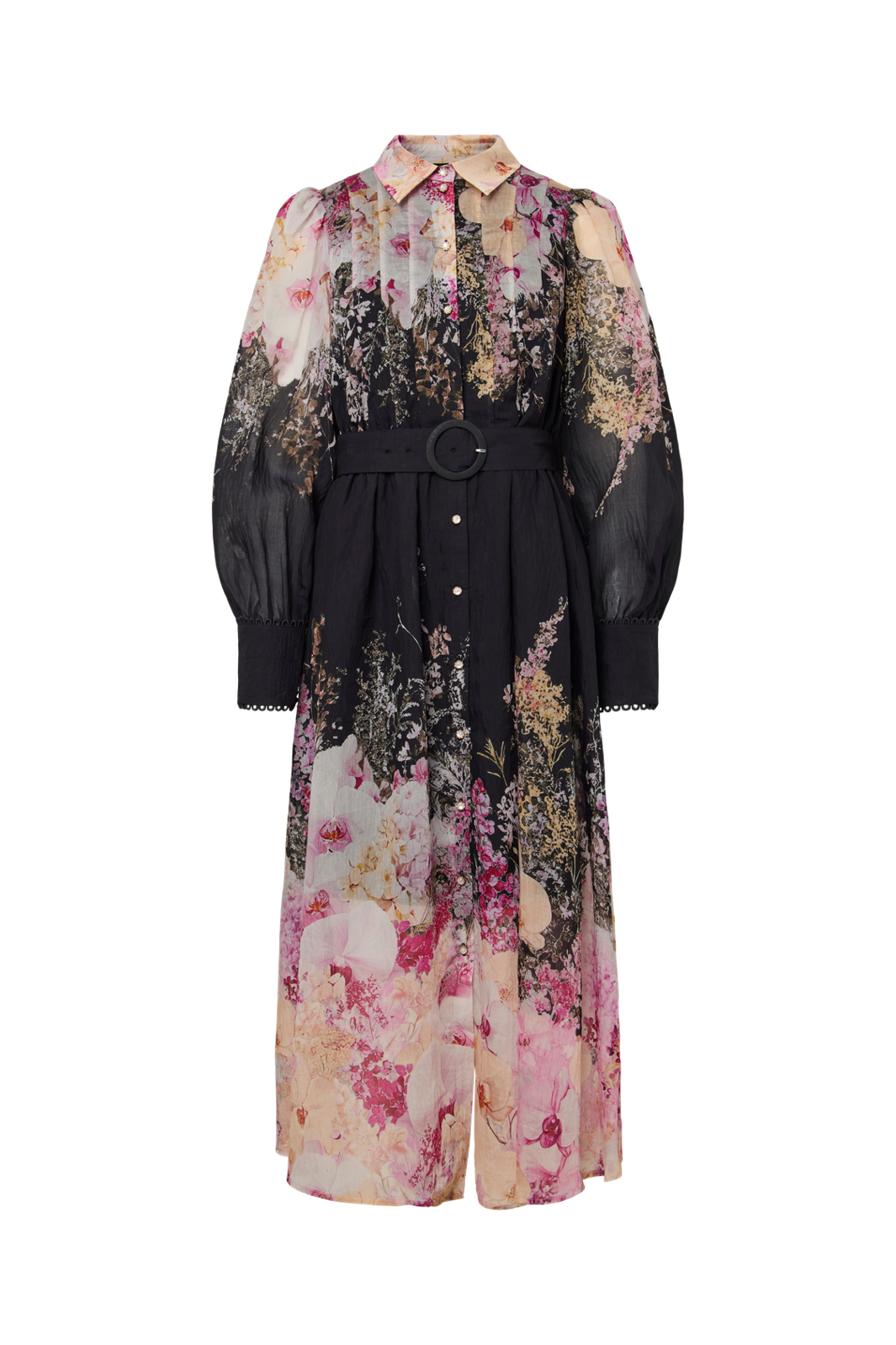 YAS - Yasromantica Ls Long Dress - 5102696 Black New Romantica Print