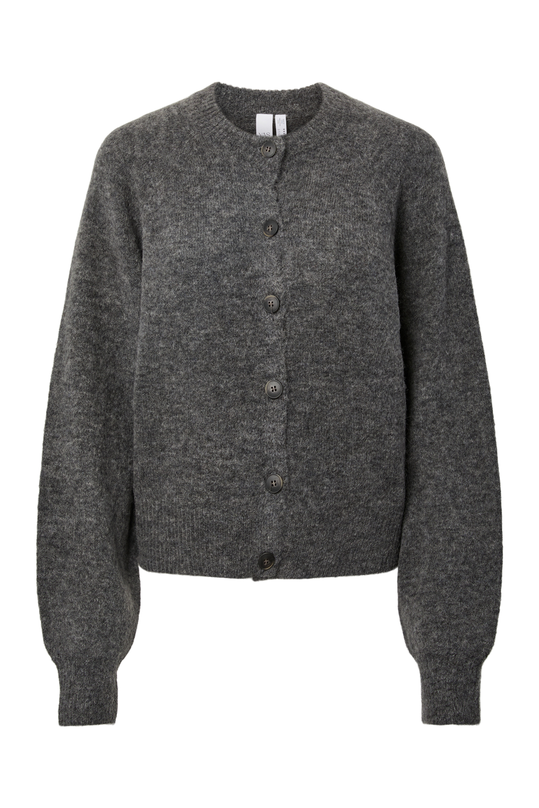 YAS - Yasjohi Ls Wool Blend Cardigan - 4972530 Medium Grey Melange