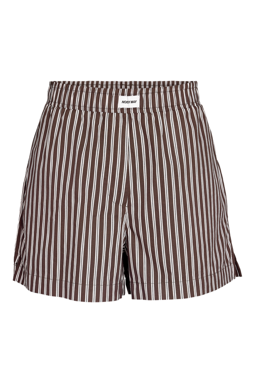 Noisy May - Nmfrida Stripe Shorts - 5191130 Chocolate Brown Birch
