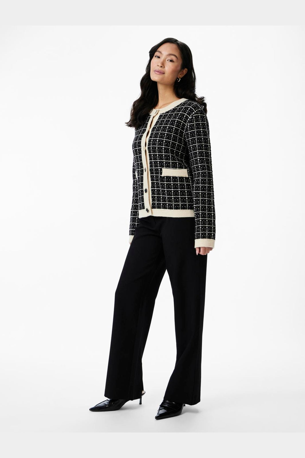 YAS - Yaslivia Ls Short Knit Cardigan - 4437256 Black Birch