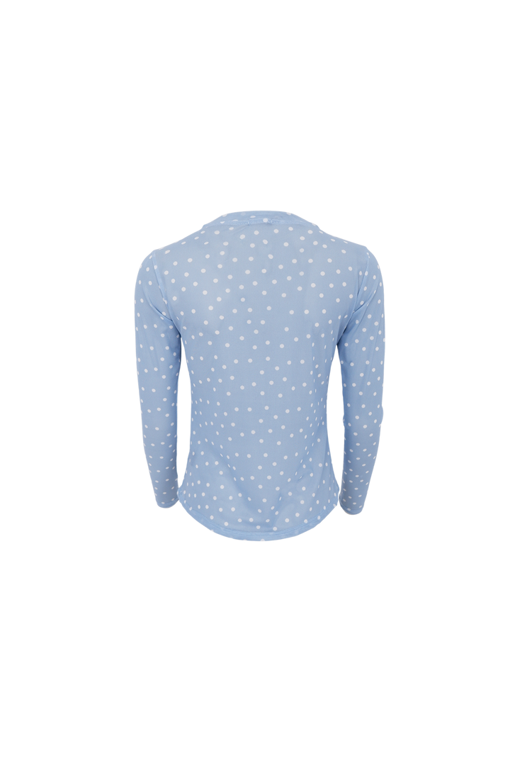 Black Colour - Bcannie Mesh Blouse 3846 - Shirts - Lt. Blue Dot