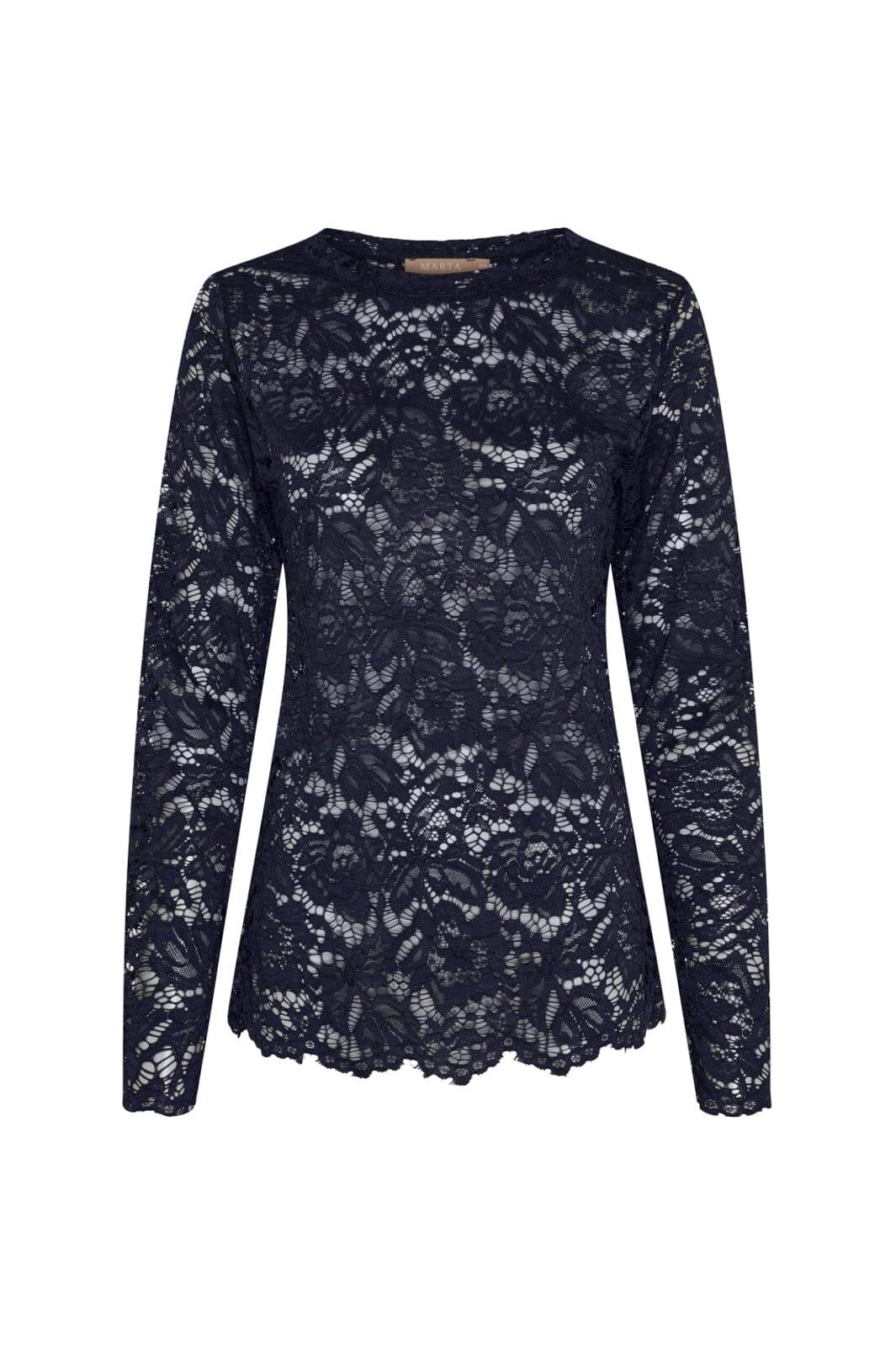 Marta Du Chateau - Mdcmilley Ls Tee 7707 - Navy