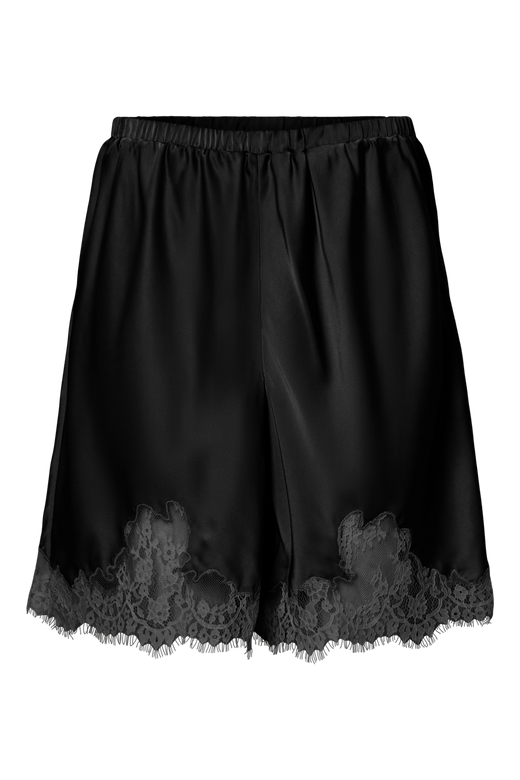 Pieces - Pcjessa Shorts W/Lace - 5082887 Black Lace Insert In Black