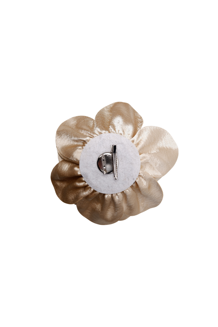 Black Colour - Bcsage Big Flower 2-In-1 Brooch 4486 - Golden