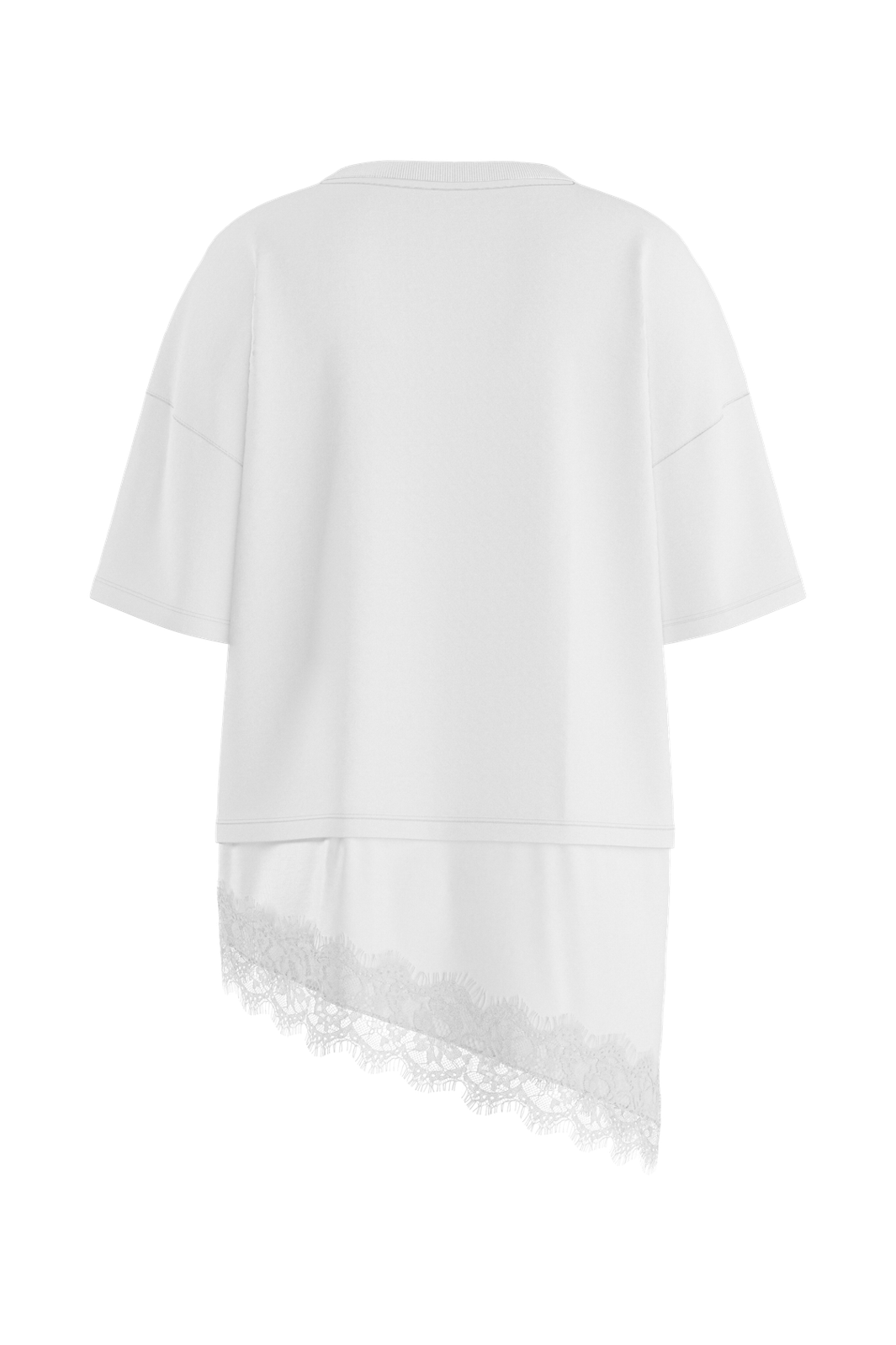 Hypedrop - Hdkora Ss Boxy Layered Lace T-Shirt 32000847 - 5191860 - White