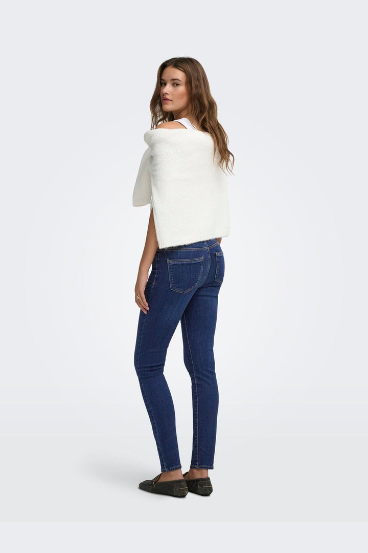Only - Onllinea Mid Waist Lank - 5153998 Dark Blue Denim