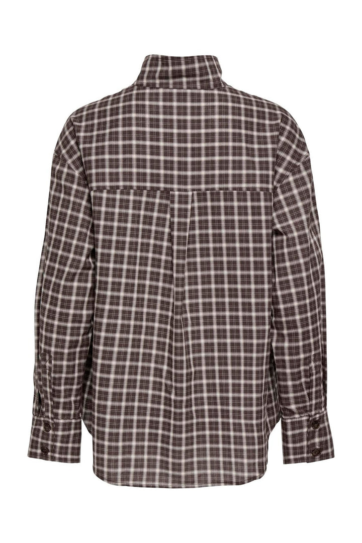 Only - Onlfreya Check High Neck Shirt - 5232775 Malt Ball
