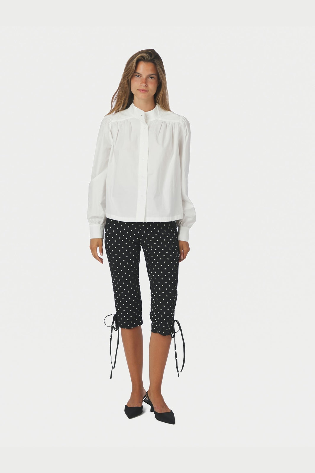 Neo Noir - Juan Dot Capri Pants 171224 - 100 - Black