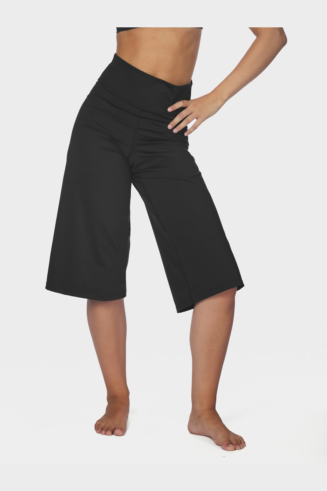 Neo Noir - Lauri Wide Capri Pants 171241 - 100 - Black