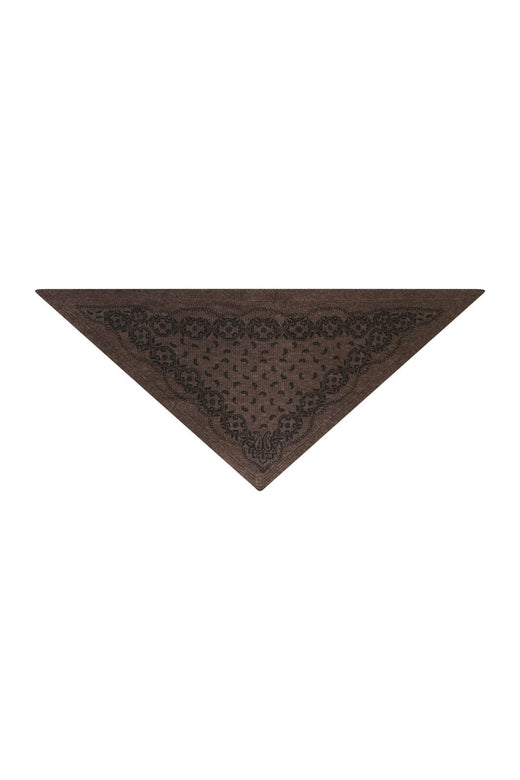 Neo Noir - Ariya Paisley Knit Scarf 171220 - 205 - Brown Melange