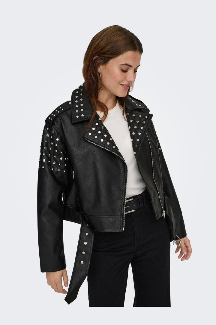 Only - Onldestiny Faux Leather Biker - 4467503 Black