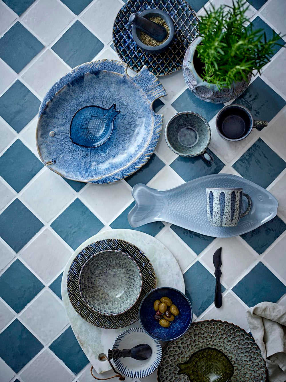 Bloomingville - Yuta Skål, Multifarvet, Glas 82068722 - Multi