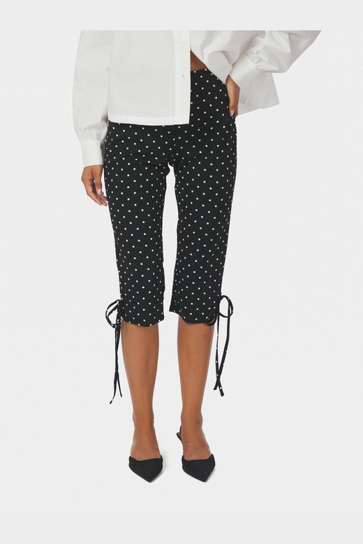 Neo Noir - Juan Dot Capri Pants 171224 - 100 - Black