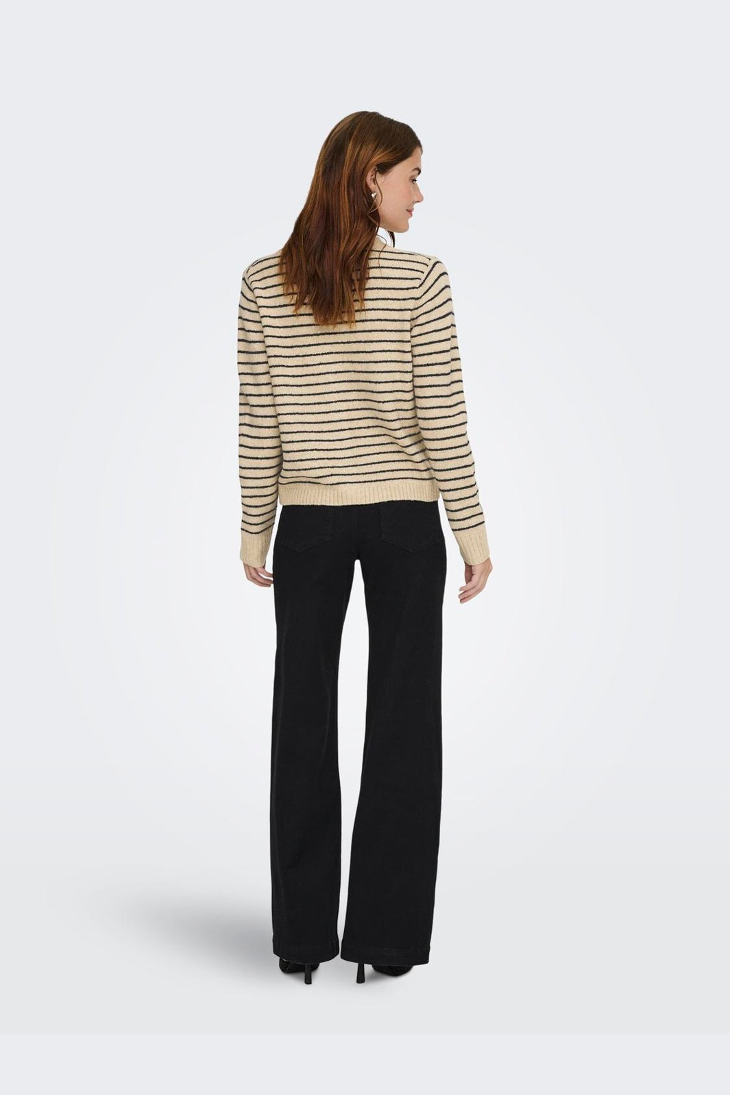 Only - Onlchester Life Ls Stripe Cardi Cc Knt - 4917596 Humus Niht Sky/Mel/Silver Button