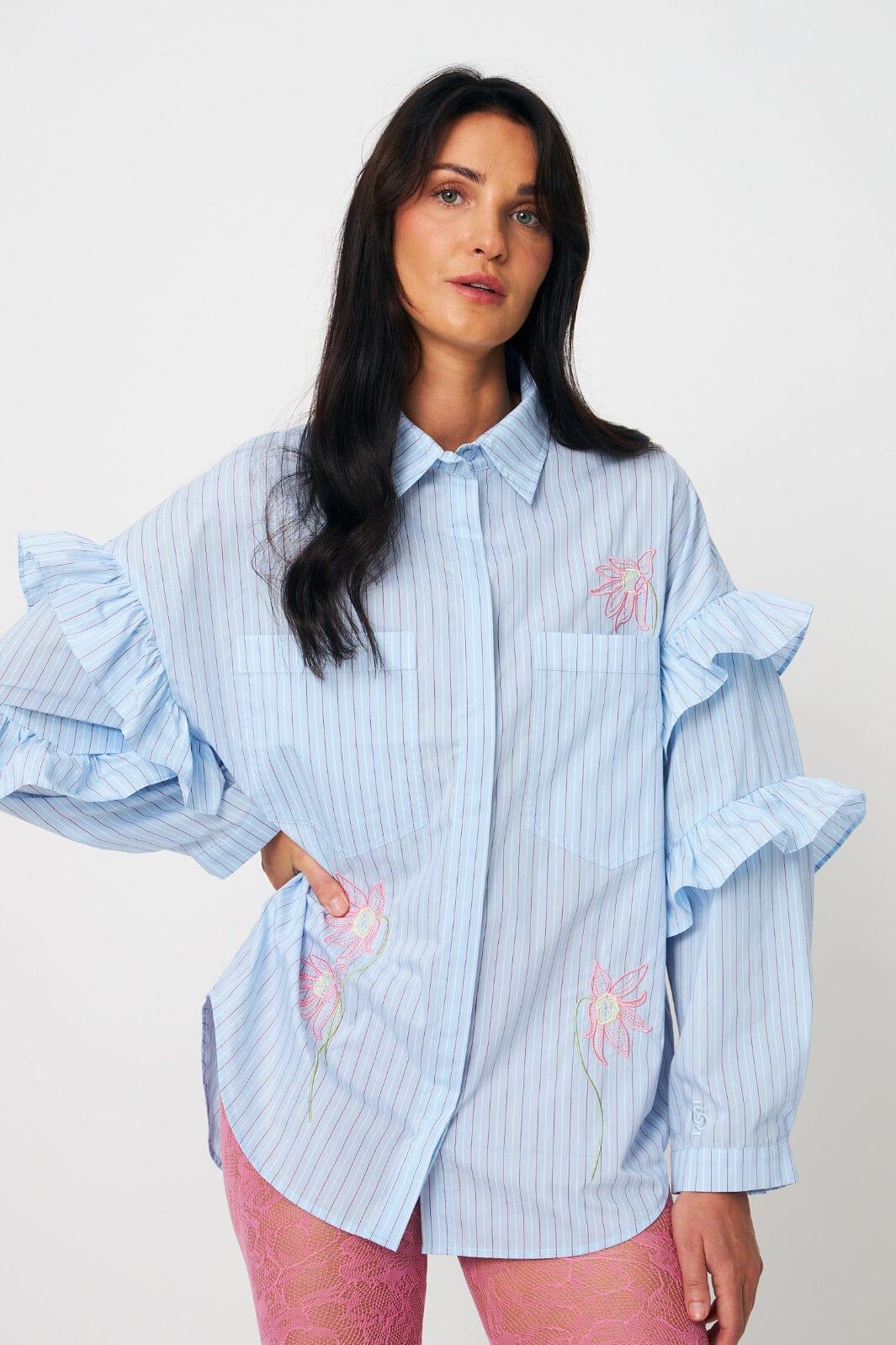 Cras - Florette Shirt C608 - 8043 - 8043 Light Blue Stripe Skjorter 