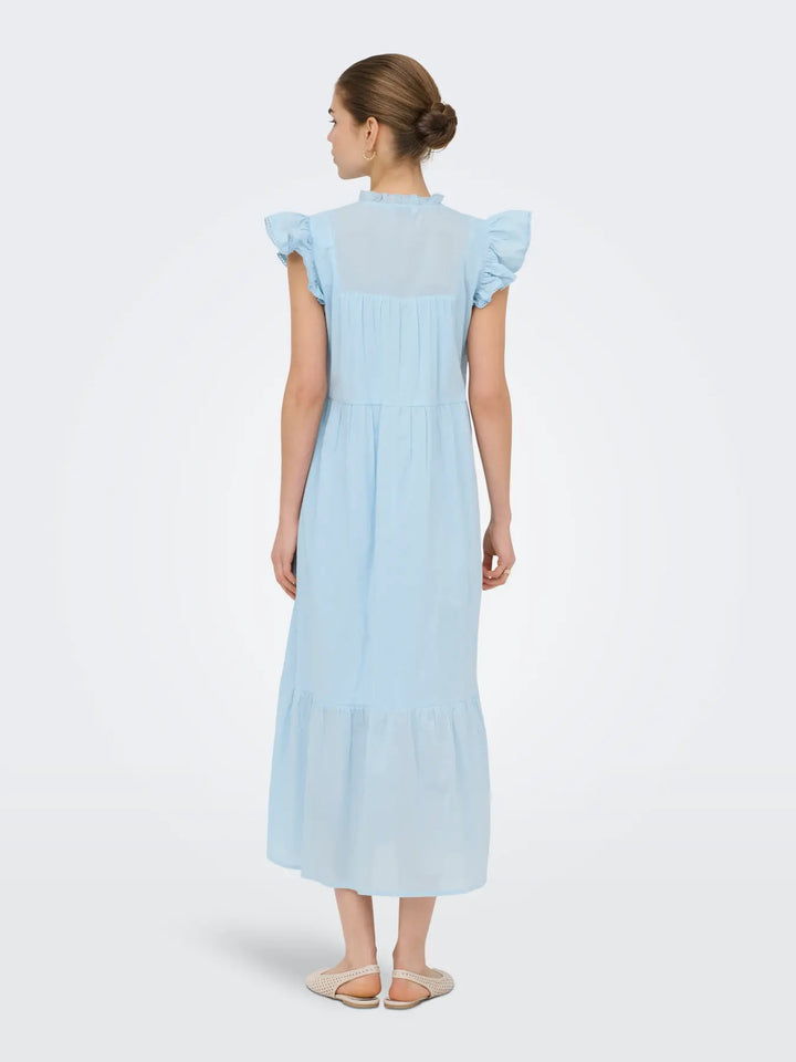 Only - Onltea-Idris S/L Frill Tape Dress - 5014281 Dream Blue