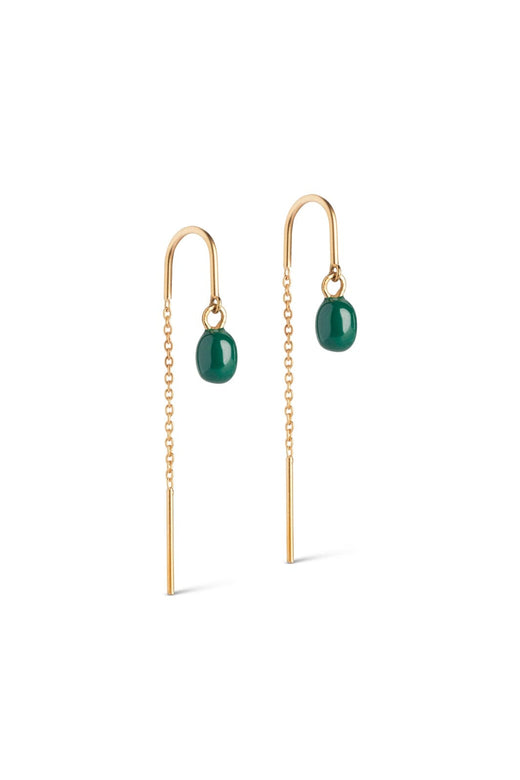 Enamel Copenhagen - Earrings, Eleanor E280GM - 42 Petrol Green