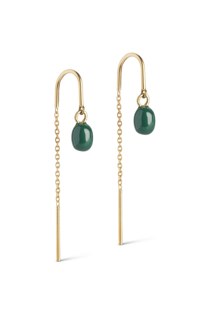 Enamel Copenhagen - Earrings, Eleanor E280GM - 42 Petrol Green