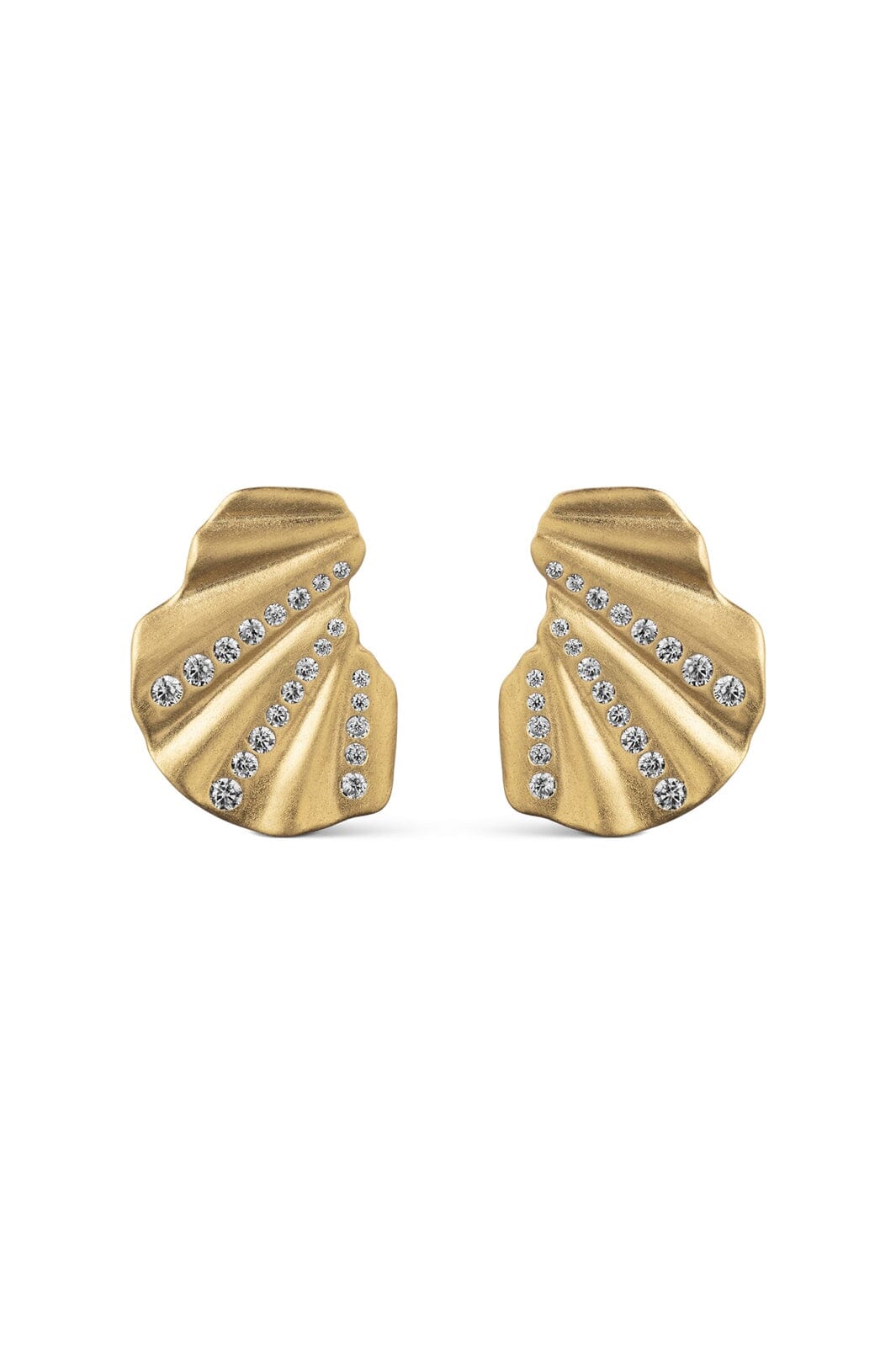Enamel Copenhagen - Earrings, Wave Cz E499GB - Clear Cz