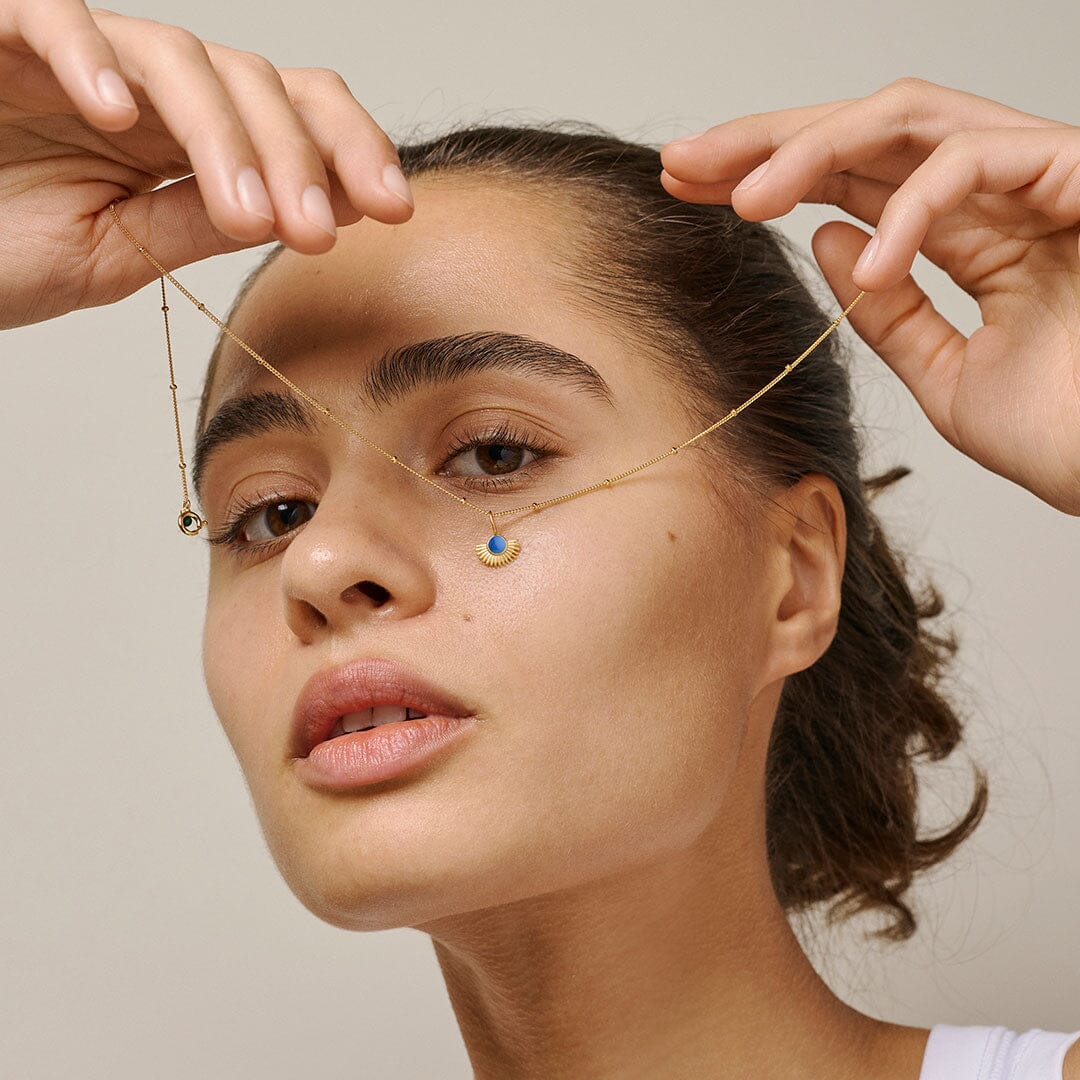 Enamel Copenhagen - Necklace, Soleil N41GM - Cornflower Halskæder 