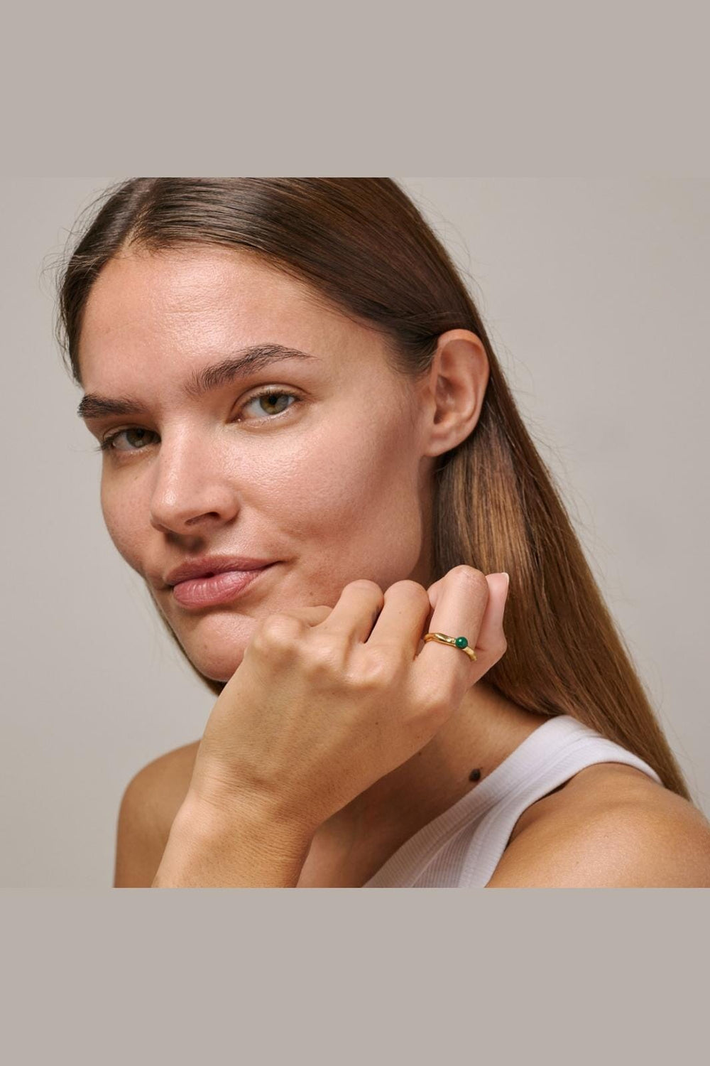 Enamel Copenhagen - Ring, Ariel R93G - Petrol Green