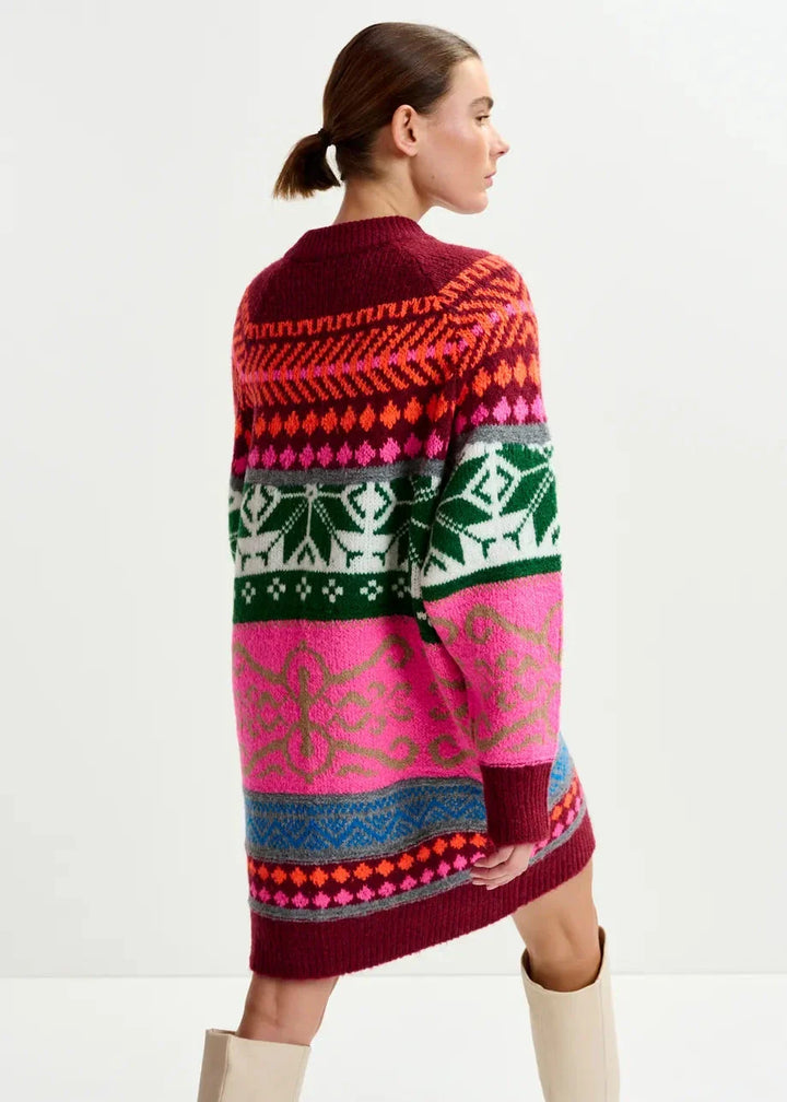 Essentiel Antwerp - Icon Jacquard Knit Dressicon - Combo1 Off White Kjoler 