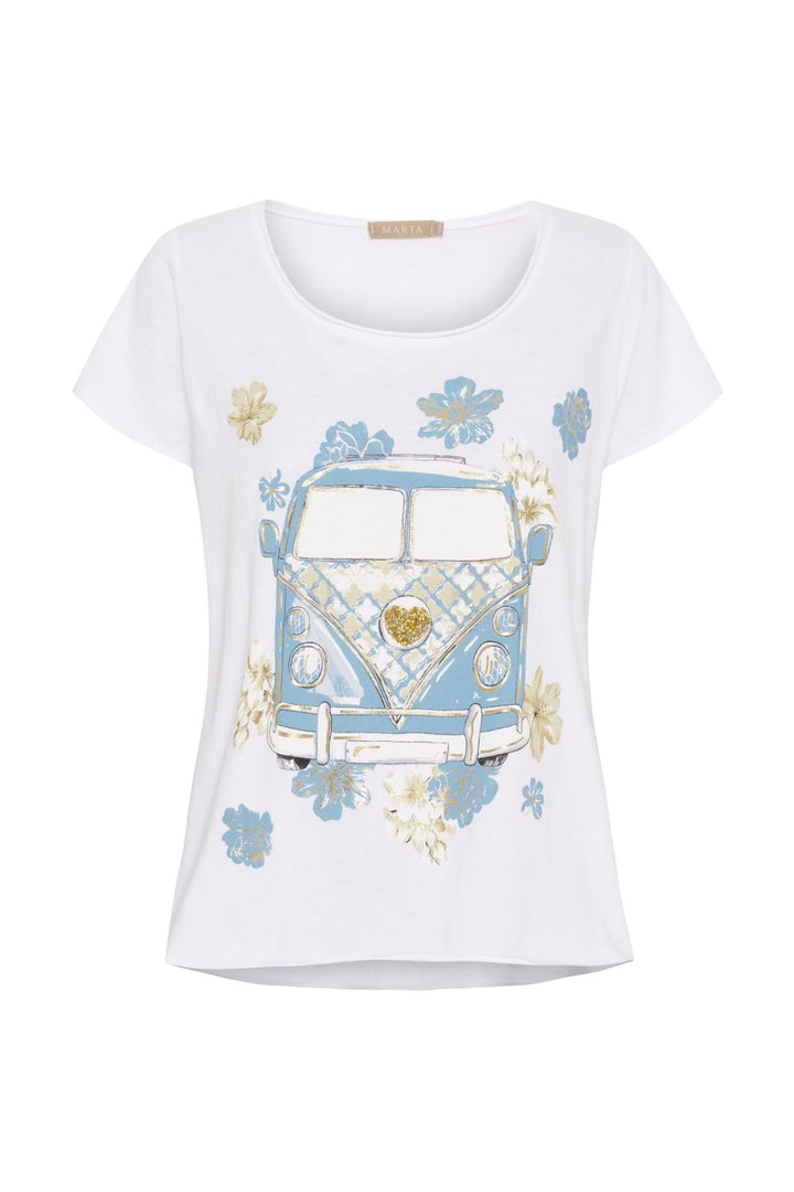 Marta Du Chateau - Mdcmarie T-Shirt 1535 - White Vw Celeste
