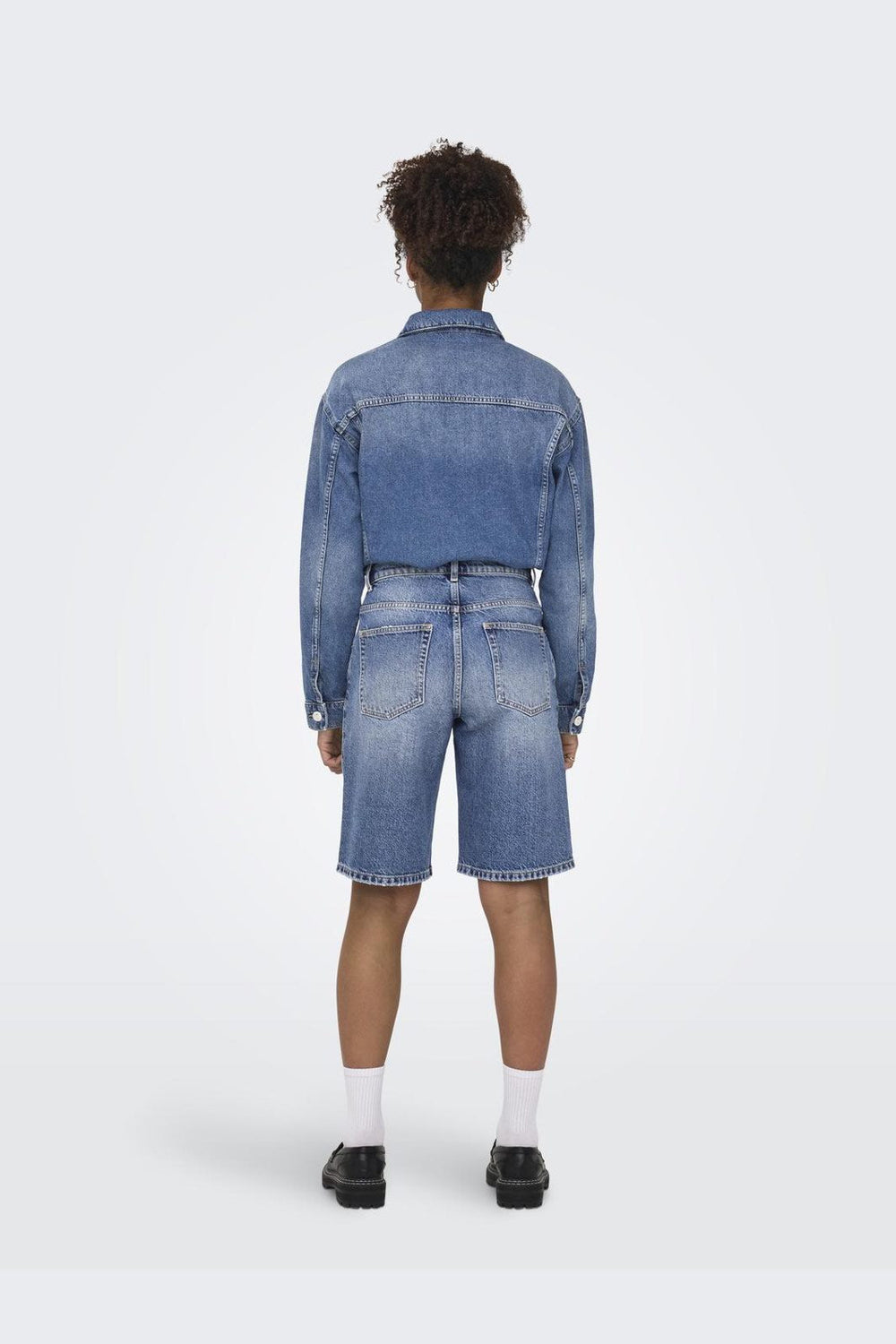 Only - Onlmate Reg Baggy Long Shorts - 4674440 Medium Blue Denim