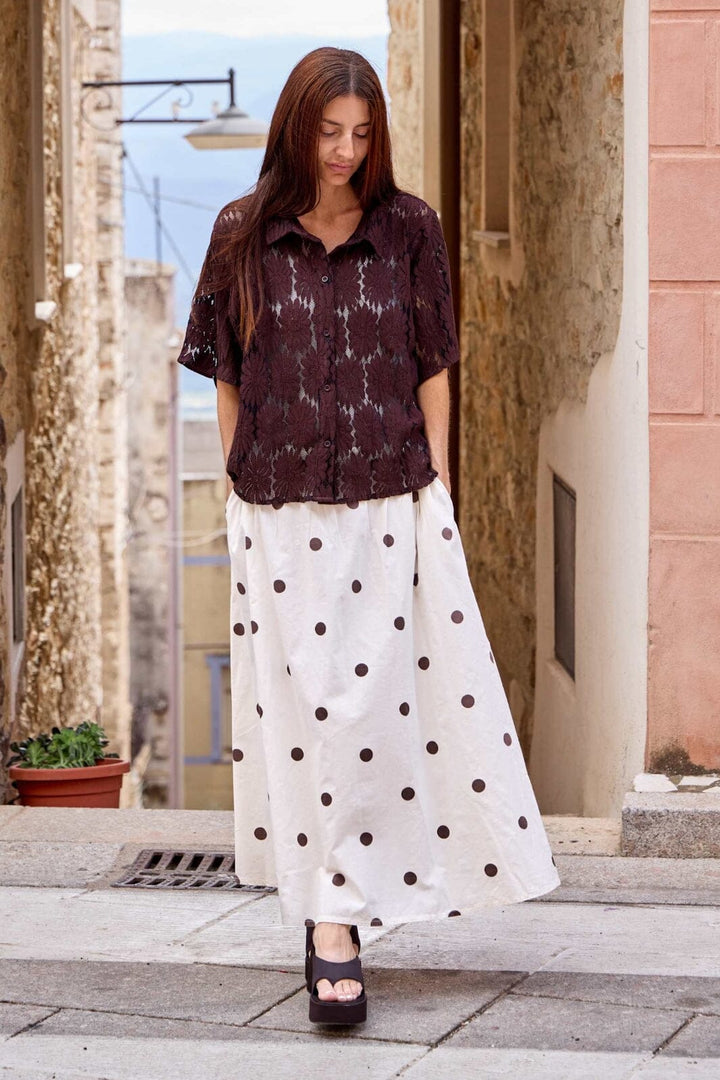 Black Colour - Bcabbie Skirt 40728 - Coffee Dot